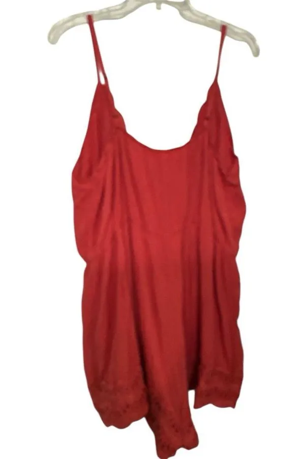 Xhilaration Orange Lace Trim Romper - Image 3
