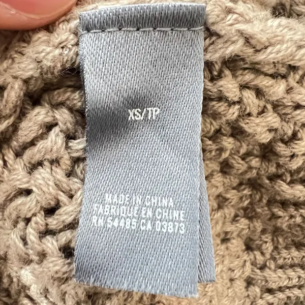 1272 | Aerie Cable Knit Chunky Pullover Cottagecore‎ Boho Sweater Tan Womens XS - Image 6