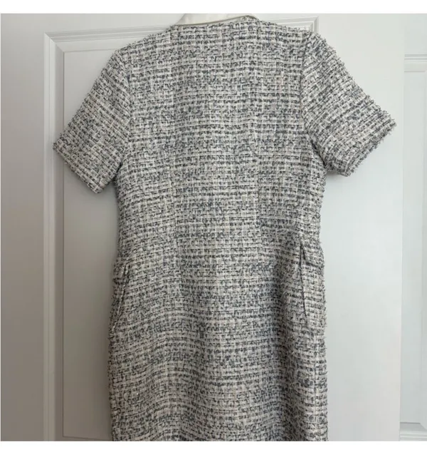 Endless Rose Blue and White Tweed Dress - Image 5