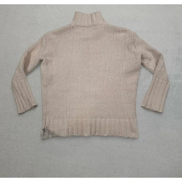Philosophy Republic Clothing Women Beige Chenille Mock Neck Ribbed Sweater XS - Image 2