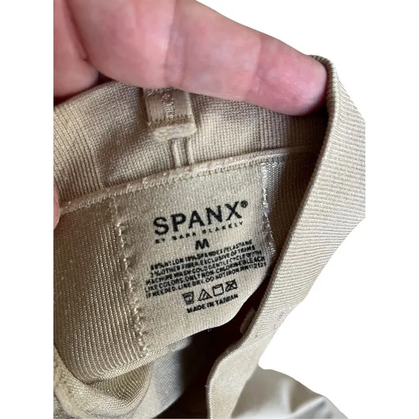 Spanx Size M Sara Blakey Mid Thigh High Waisted Bodysuit Nude - Image 5