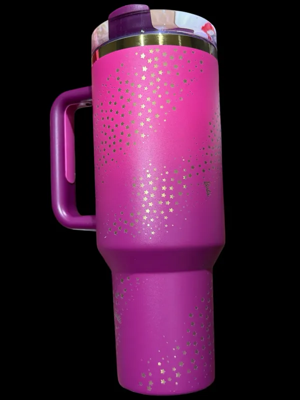 ✨ Barbie x Stanley “SuperStar Barbie” 40oz FlowState Quencher H2.0 Tumbler ✨ - Image 9