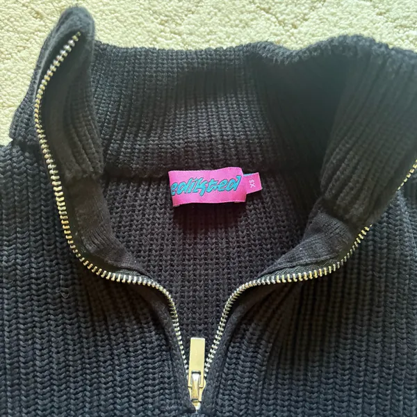 Edikted Quarter Zip-Up Sweater - Image 2