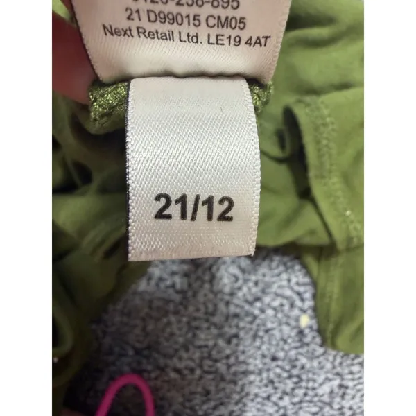 Next Maternity Maxi Dress Womens 12 Olive Green Nursing Layered Sleeveless - Image 14