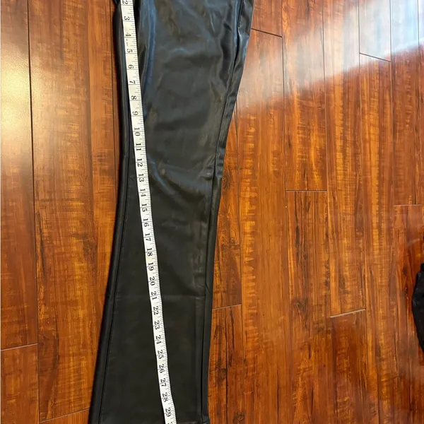 AmericanEagle outfitters black faux leather curvy classic bootcut jeans 28S - Image 17