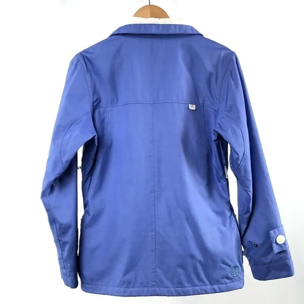 Special Blend Hooded Full‎ Zip Snow Coat in Blue White Size Medium - Image 12