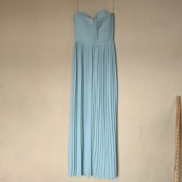 House of CB ‘Marcella’ Ocean Blue Pleated Maxi Dress NWOT size M D-DD‎ - Image 6