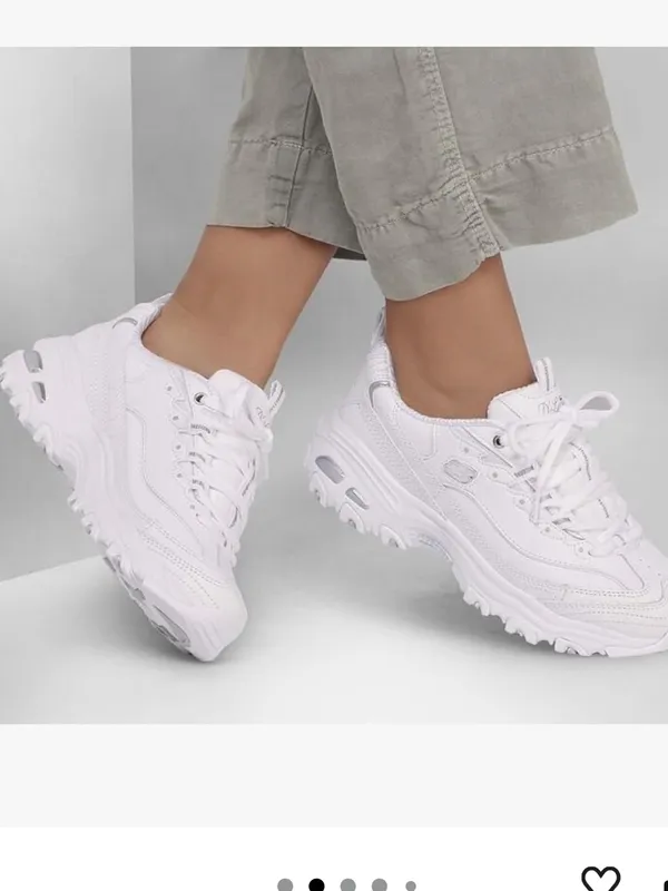 Skechers White Women's Lace-Up Chunky Sneakers - Image 5