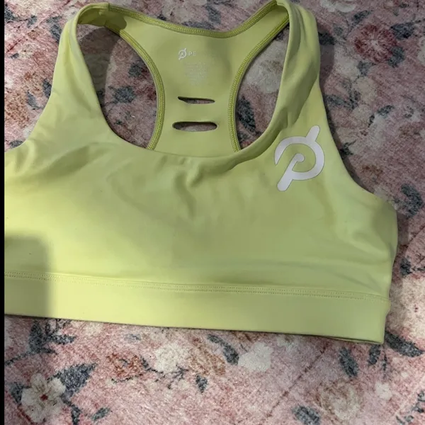 Peloton small green yellow sports‎ bra - Image 3