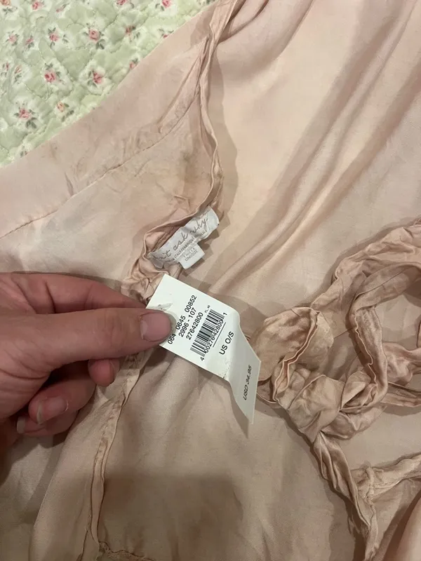 Anthropologie Pale Blush Pink Silk Halter Top - Image 6