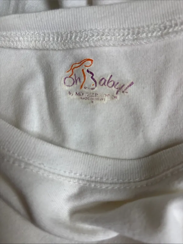 Oh Baby by Motherhood White Short Sleeve Crew Tee - Image 2
