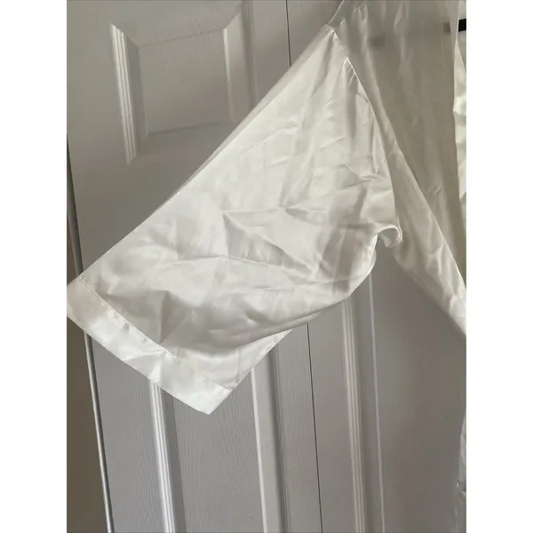 Nine & Company Satin Kimono Robe ‎ Size XL Ivory White Bridal Loungewear Silky - Image 2