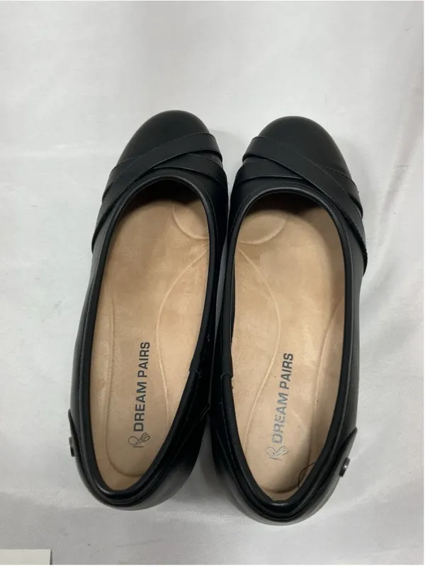 Dream Paris Womans New Slip On Ballet Style Shoes Size 7.5 Black Wedge Heel - Image 5