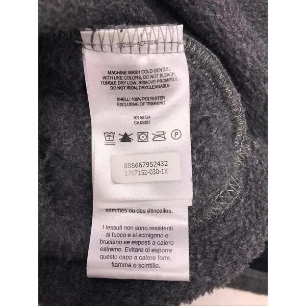 Columbia Womens Fleece Vest Charcoal Gray Full Zip Mock Neck Plus Size 1X‎ - Image 11