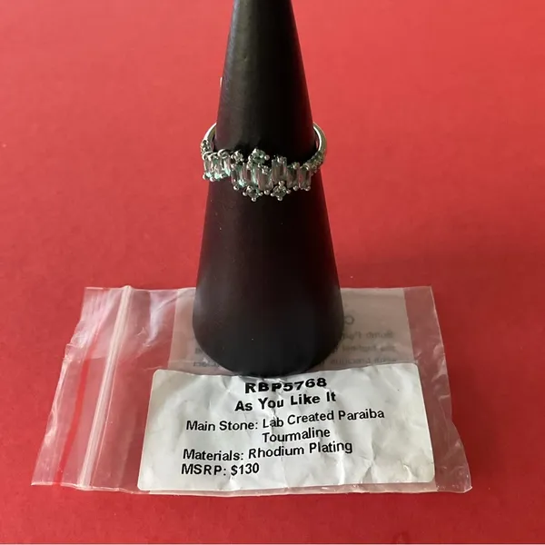 Bomb Party RBP5768 “As You Like It” LC Tourmaline on Rhodium Size 7 Ring NWT - Image 4