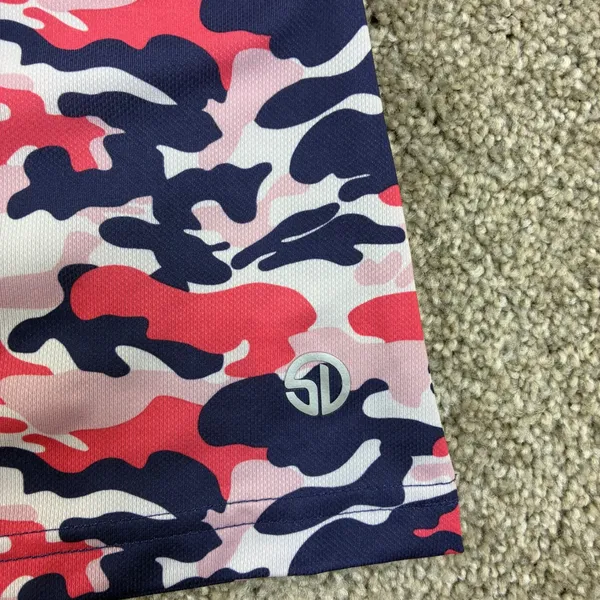 Straight Down Pulido Digital Camo 1/2 Zip Pullover Womens M Patriotic Preppy Top - Image 4