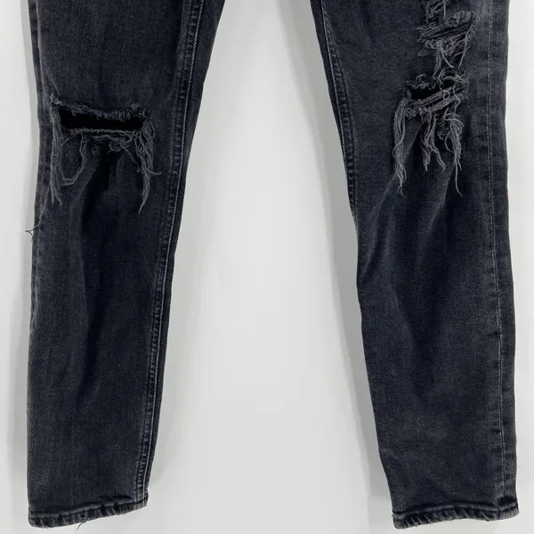 AGOLDE Nico High Rise Slim Button Fly Jeans Black Stretch A093D‎ Women’s Size 27 - Image 6