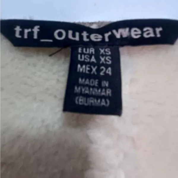 TRF Outerwear women’s size XS Faux Suede Sherpa Coat – Camel Brown(C11)✨ - Image 6