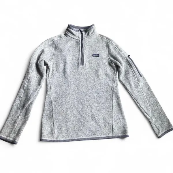 Patagonia Women's Better Sweater 1/4 Zip Fleece Gray Size XS - Image 2