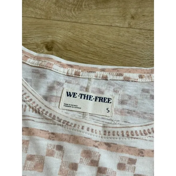 NWT Womens Free People Nina Boheme Printed Tee in Taupe short sleeve tshirt sz S - Image 5