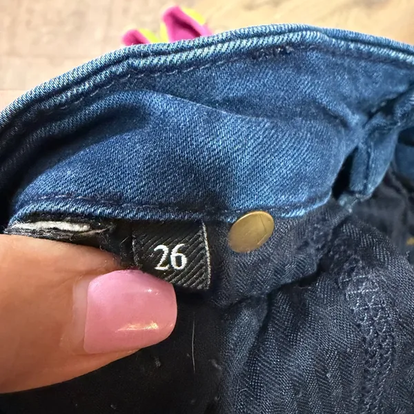 7 For All Mankind Dark Blue Skinny Jeans - Image 3