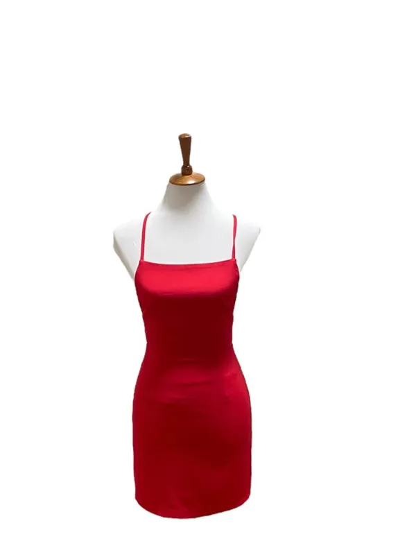 Superdown Bodycon Mini Dress Red Size XS Minimalist Summer Party Wedding Event - Image 2