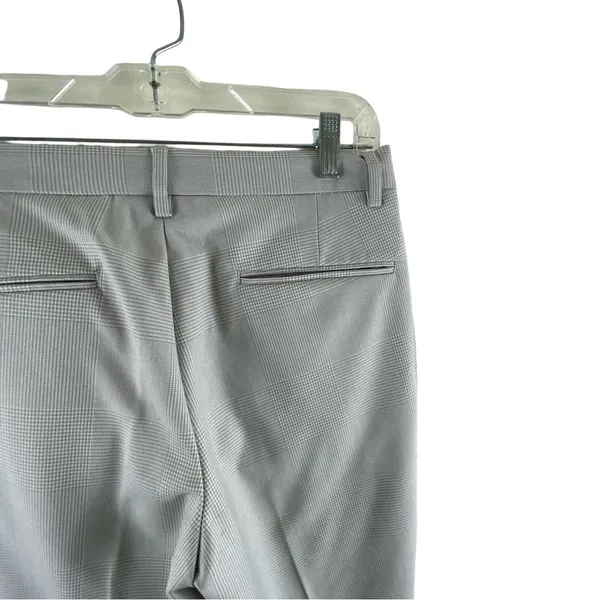 ASOS Gray Checkered Patterned Straight Cuffed Leg Trousers‎ Size 28 - Image 4