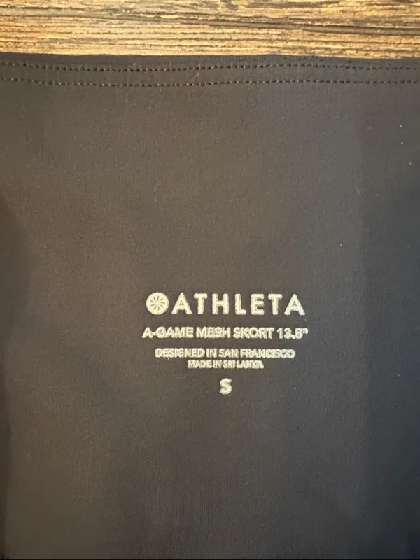 Athleta A Game Mesh Skort 13.5" Black Size Small EUC‎ - Image 4