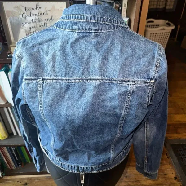 Aeropostale denim distressed L normcore basic classic jacket - Image 2