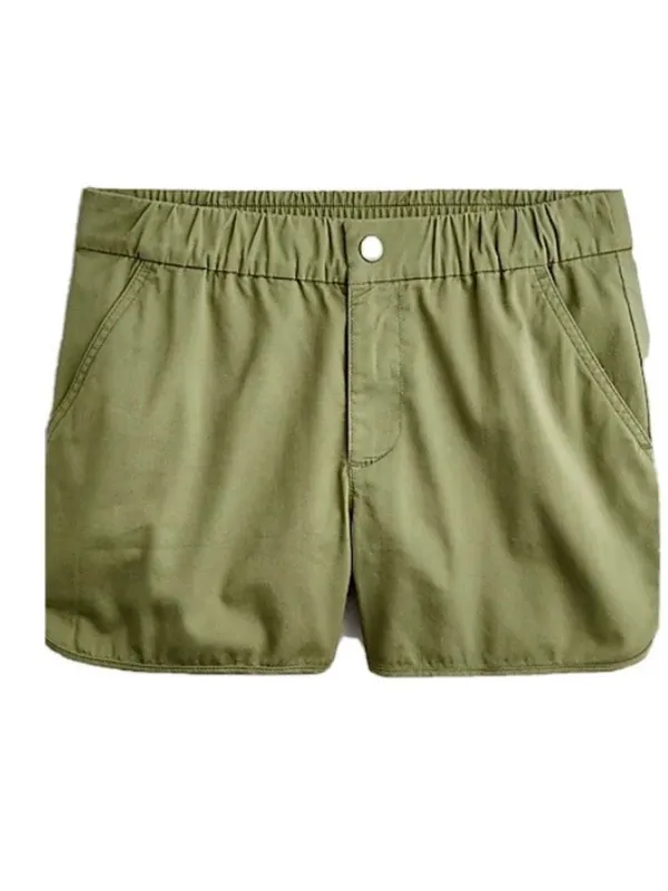 J. Crew Pull On Short in Lightweight Chino in Green Size Small - Image 3