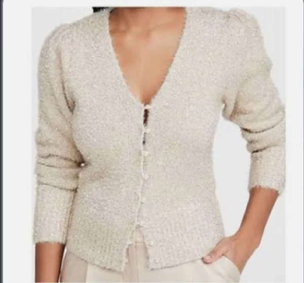 Astr The Label Gold Tinsel Sweater - Image 4