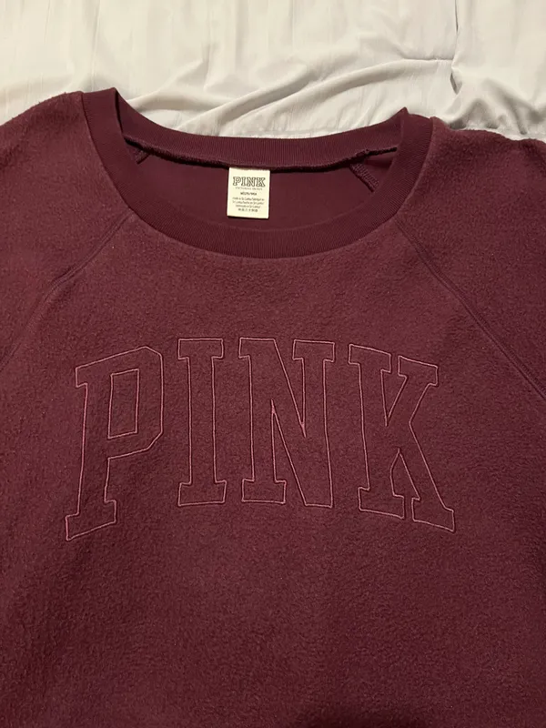 PINK Victoria’s Secret Burgundy Sweatshirt - Image 2