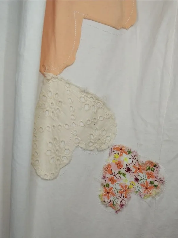 Oli & Hali Layered Heart Patchwork Relaxed Fit Shabby Chic Boho Cottagecore Top - Image 8
