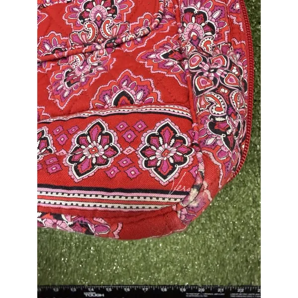 Vintage Vera Bradley Frankly Scarlett Bowler Bag Shoulder Purse Geometric Floral - Image 9
