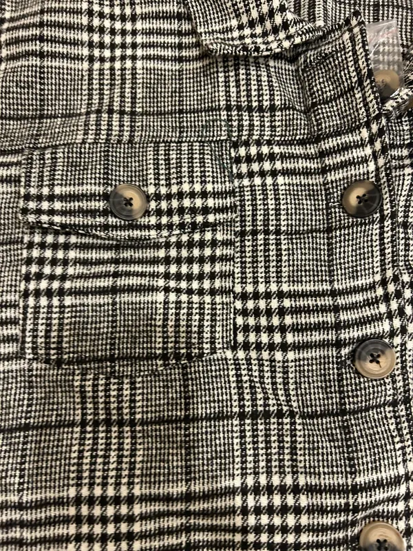 Millenium Plus Size 3X Autumn Essential Black & White Plaid Button - Image 10