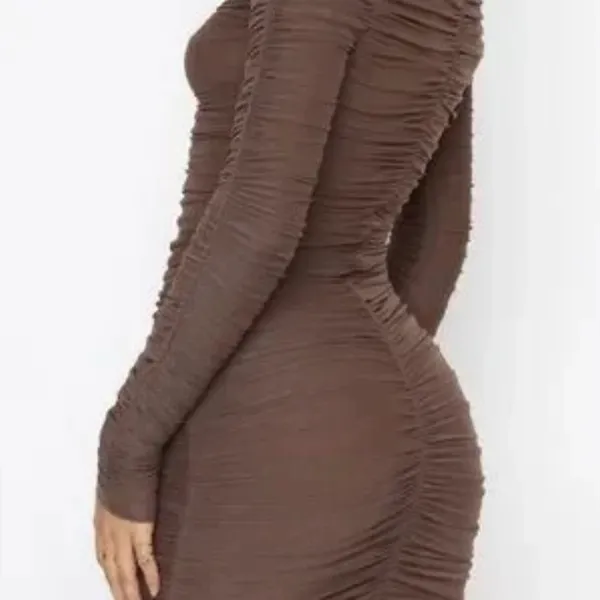 WhiteFox Boutique mesh long sleeve mini dress - Image 2