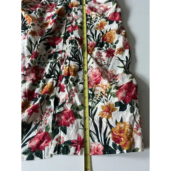 J Crew Cotton Voile Sarong Skirt Floral Cover Up Beach Small - Image 6