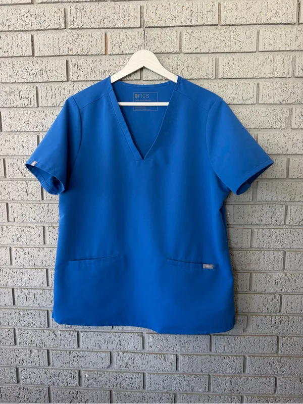Figs Casma Scrub Top Royal Blue Size Large - Image 2