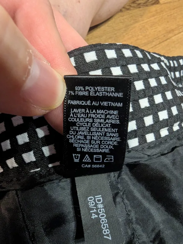Express Dress Pants, Size 2R, Black & White Check Pattern - Image 9