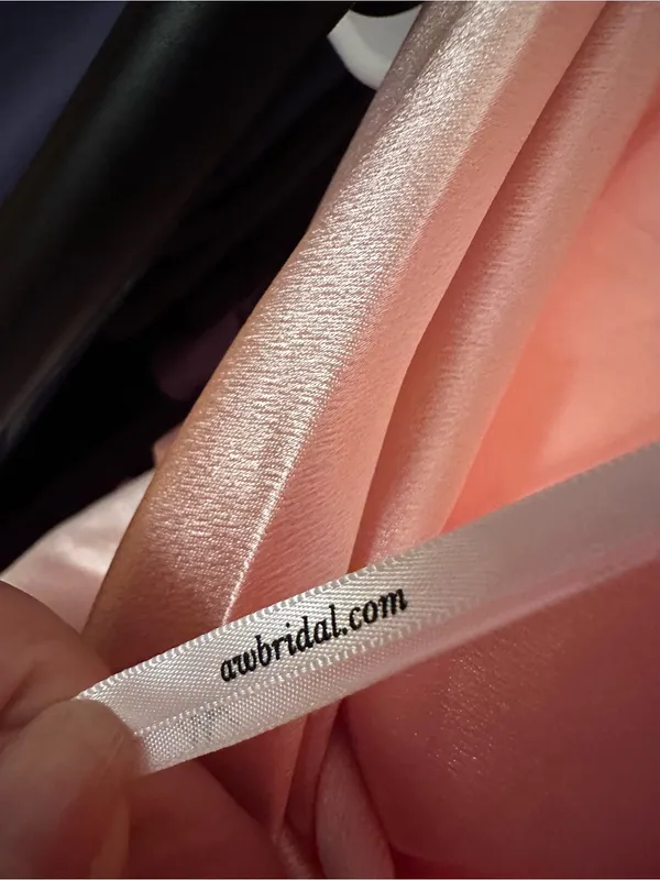 Sleeveless Pink Satin Maxi Dress with V-Neck - Image 3