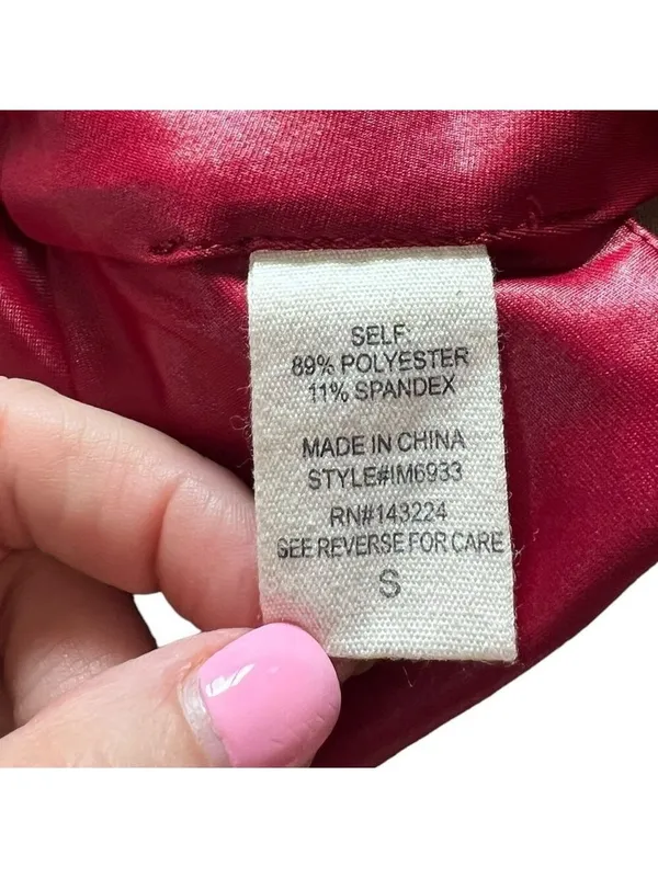 Illa Illa Metallic Red Open Back Crop Tank Top Small - Image 4