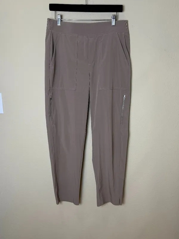 Athleta Brooklyn Women's Mid Rise Ankle Utility Pants Taupe Size 10 - Image 2