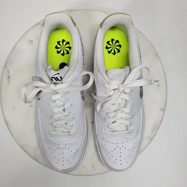 Nike Court Vision Low Next Nature x United Sneakers Womens 11 White Tan Leather - Image 7