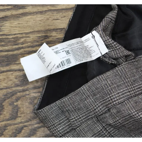 NWT Mango Womens Wool Blend Flared Leg Suit Pants Gray Brown Check EUR 38 (US 5) - Image 10