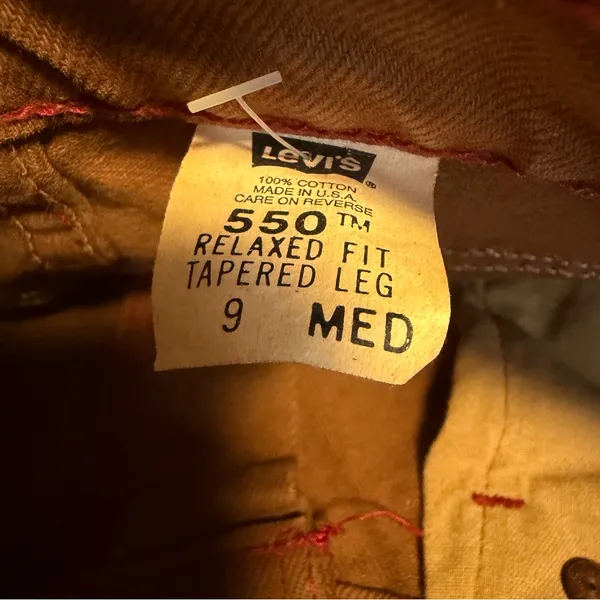 Vintage Levi's 550 Jeans Womens 9 Brown USA Made High Rise Tapered 90s - Image 6