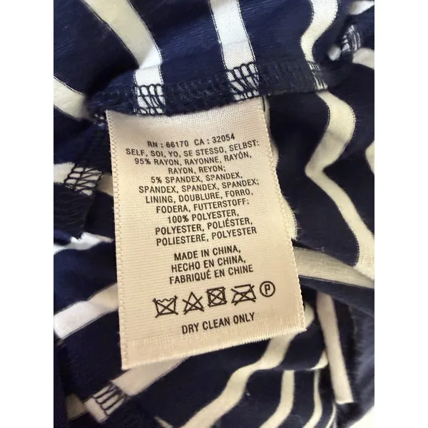 Maeve Blue &‎ White Striped Maxi Dress Women's Size Large - Image 11