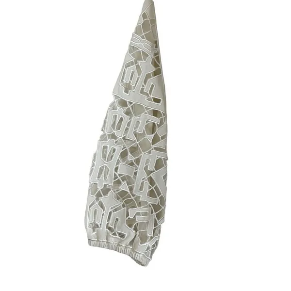 Townsen Medium Ivory Lace Cutouts Pullover Blouse Long Sleeve Boho Workwear‎ - Image 4