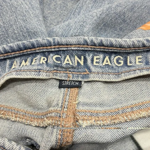 American Eagle Low Rise Baggy Wide Leg Jeans Womens 6 Distressed Y2K StreetWear - Image 7