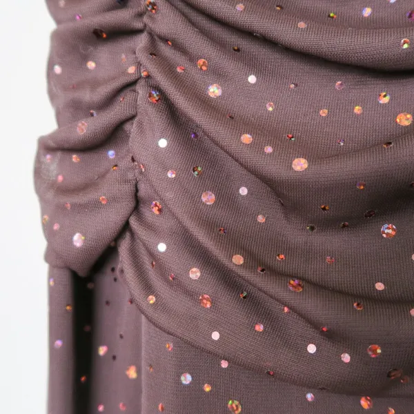 Vintage Y2K Ruby Rox Brown Sparkley Midi Dress - Image 6