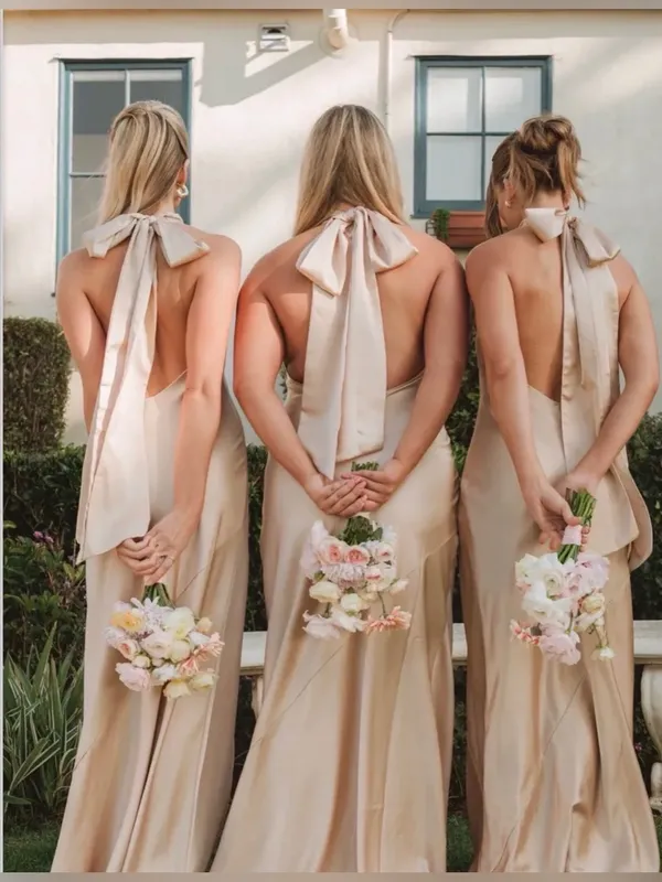 Show me your mumu Lisa Maxi Dress ~ Champagne Luxe Satin - Image 3